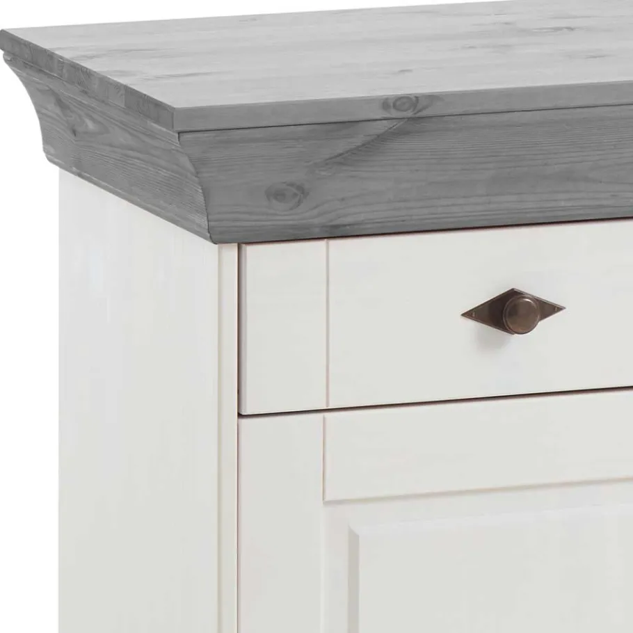 Online Wohnen Sideboard Mirandesca in Weiß Grau