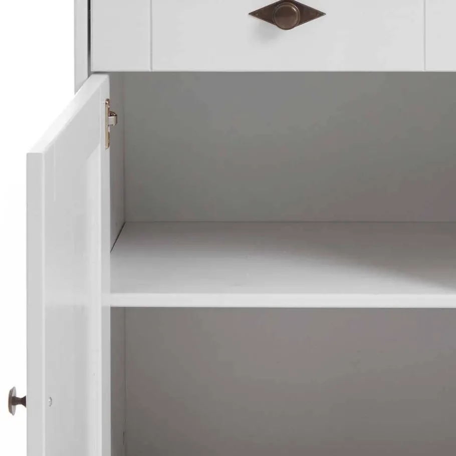 Online Wohnen Sideboard Mirandesca in Weiß Grau
