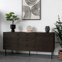 Hot Wohnen Sideboard mit dunklem Furnier in Braun - Wega