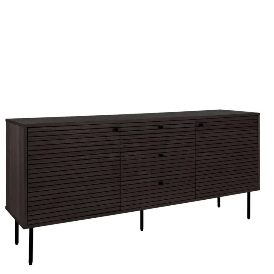 Hot Wohnen Sideboard mit dunklem Furnier in Braun - Wega