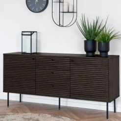 Hot Wohnen Sideboard mit dunklem Furnier in Braun - Wega