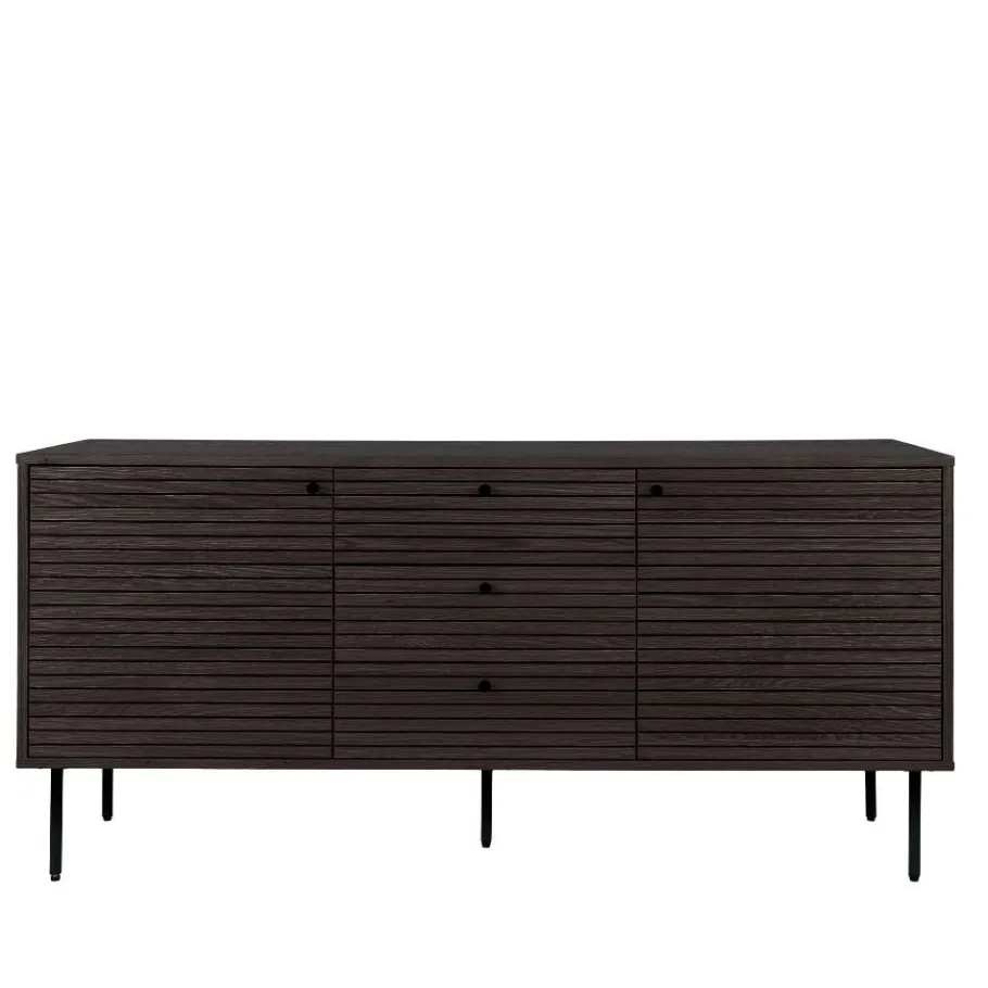 Hot Wohnen Sideboard mit dunklem Furnier in Braun - Wega
