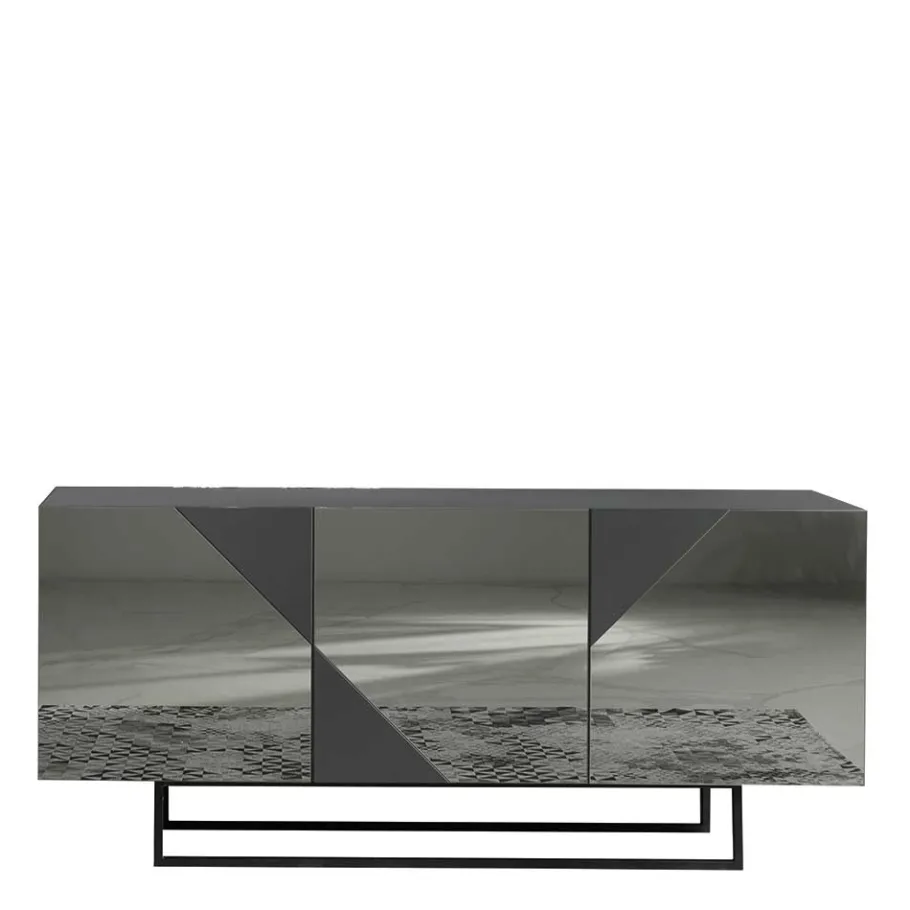 Clearance Wohnen Sideboard mit rauchgrauem Spiegelglas - Razepta