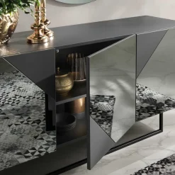 Clearance Wohnen Sideboard mit rauchgrauem Spiegelglas - Razepta
