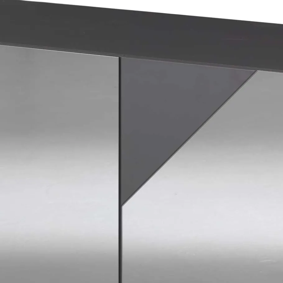 Outlet Wohnen Sideboard teilweise mit Spiegelglas beschichtet - Razepta I