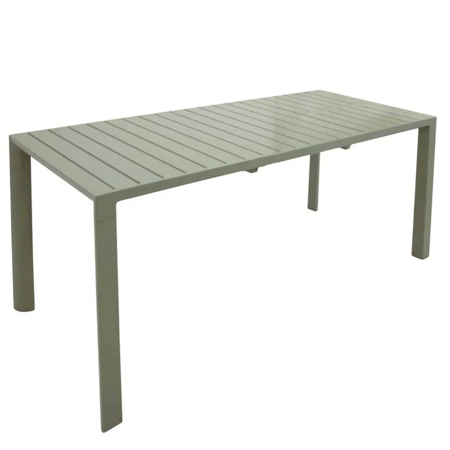 Hot Wohnen Silbergrauer Gartentisch mit Front Butterflyauszug - Sergio