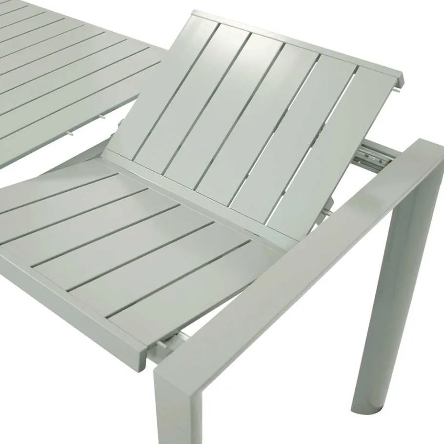 Hot Wohnen Silbergrauer Gartentisch mit Front Butterflyauszug - Sergio