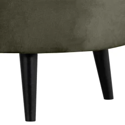 Online Wohnen 1-Sitzer Retro-Sofa aus Samt in Dunkelgrün - Isydro