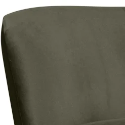 Online Wohnen 1-Sitzer Retro-Sofa aus Samt in Dunkelgrün - Isydro