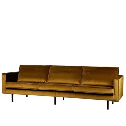 Clearance Wohnen 3-Sitzer Samtcouch in Honig Gelb - Saguan