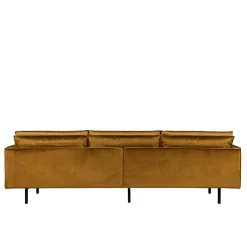 Clearance Wohnen 3-Sitzer Samtcouch in Honig Gelb - Saguan