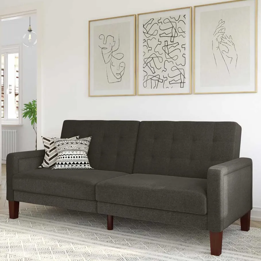 Hot Wohnen 3-Sitzer Schlafsofa in Grau - Memton