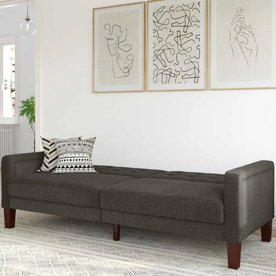 Hot Wohnen 3-Sitzer Schlafsofa in Grau - Memton