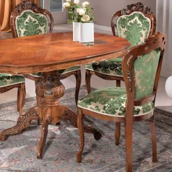 Sale Wohnen Sitzgruppe im Barockstil Magari mit 5 Polsterstühlen (sechsteilig)