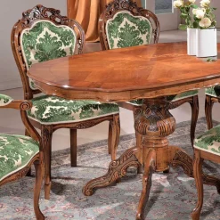 Sale Wohnen Sitzgruppe im Barockstil Magari mit 5 Polsterstühlen (sechsteilig)