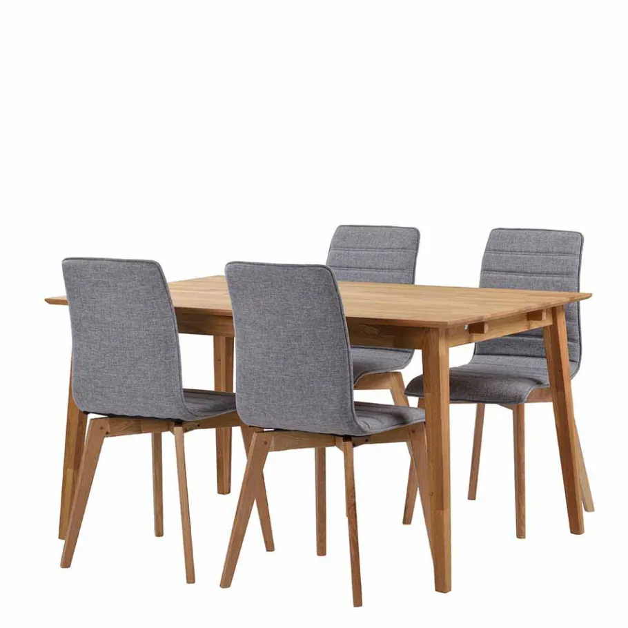 Discount Wohnen Sitzgruppe in Eiche & Grau - Number (fünfteilig)