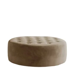 Best Wohnen Sitzhocker in Hellbraun Samtbezug - Monzana
