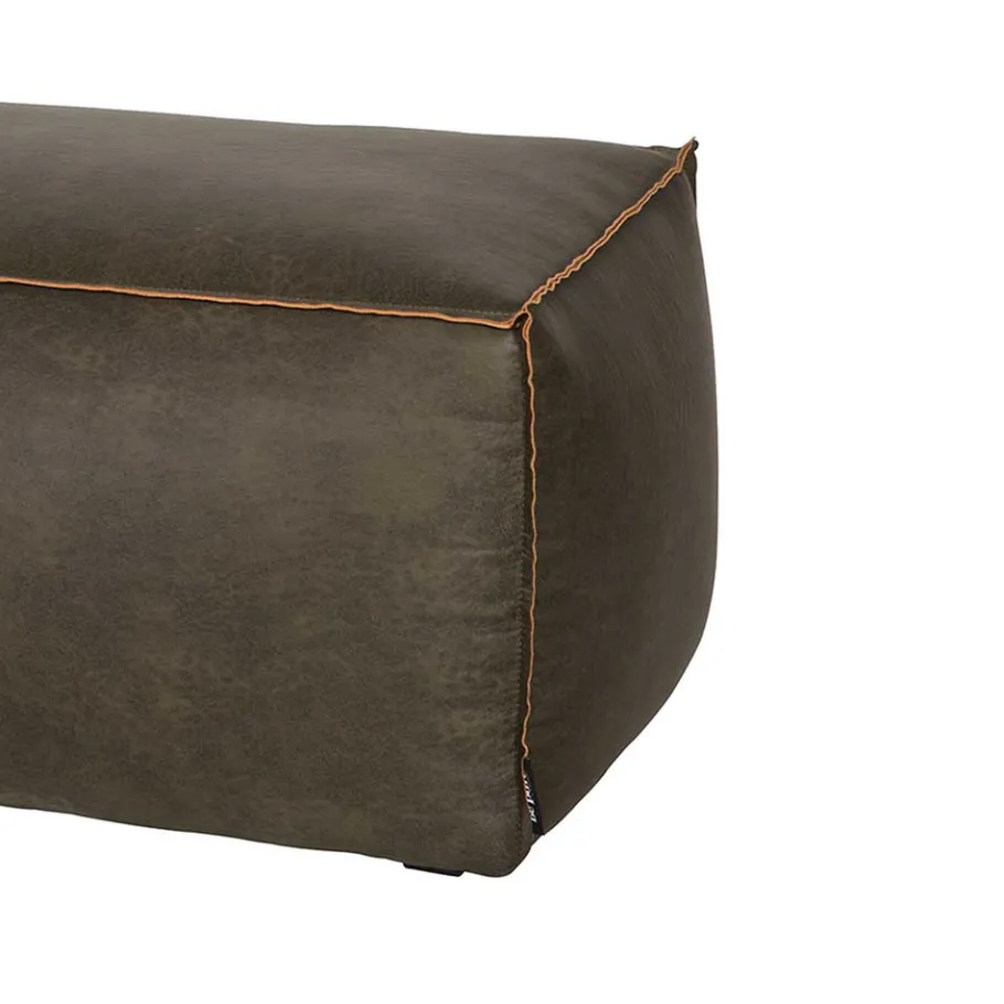 Discount Wohnen Sitzhocker Pouf Zoika in Oliv Grün
