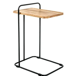 Discount Wohnen Skandi Anstelltisch mit Holzplatte Eiche - Noele