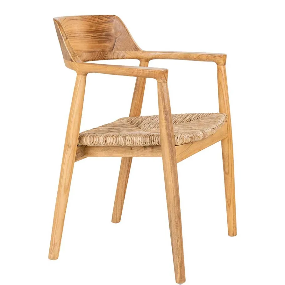 Online Wohnen Skandi Armlehnenstuhl aus Sungkai Holz - Tilli (2er Set)