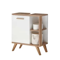 Best Wohnen Skandi Badmöbel Kombi zweifarbig - Timur (dreiteilig)