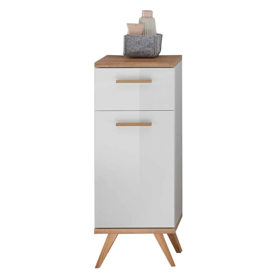 Best Wohnen Skandi Badmöbel Kombi zweifarbig - Timur (dreiteilig)