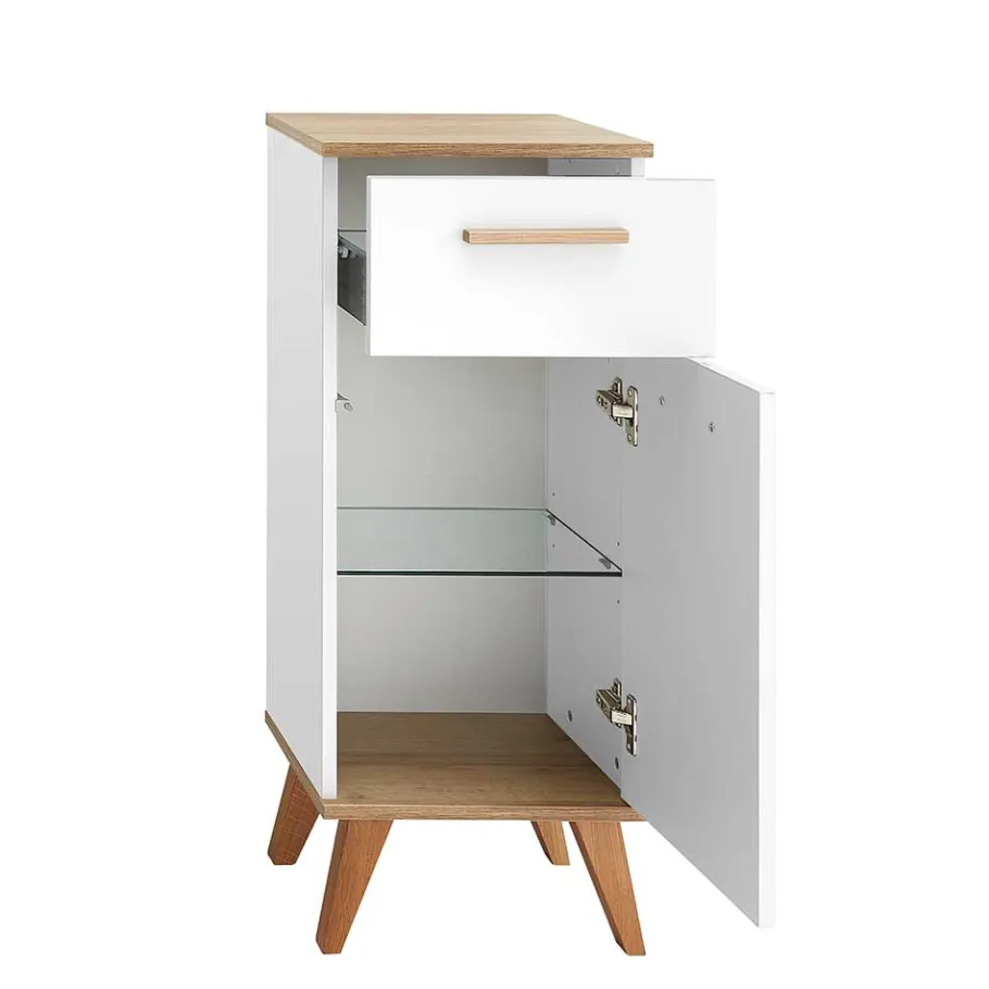 Best Wohnen Skandi Badmöbel Kombi zweifarbig - Timur (dreiteilig)