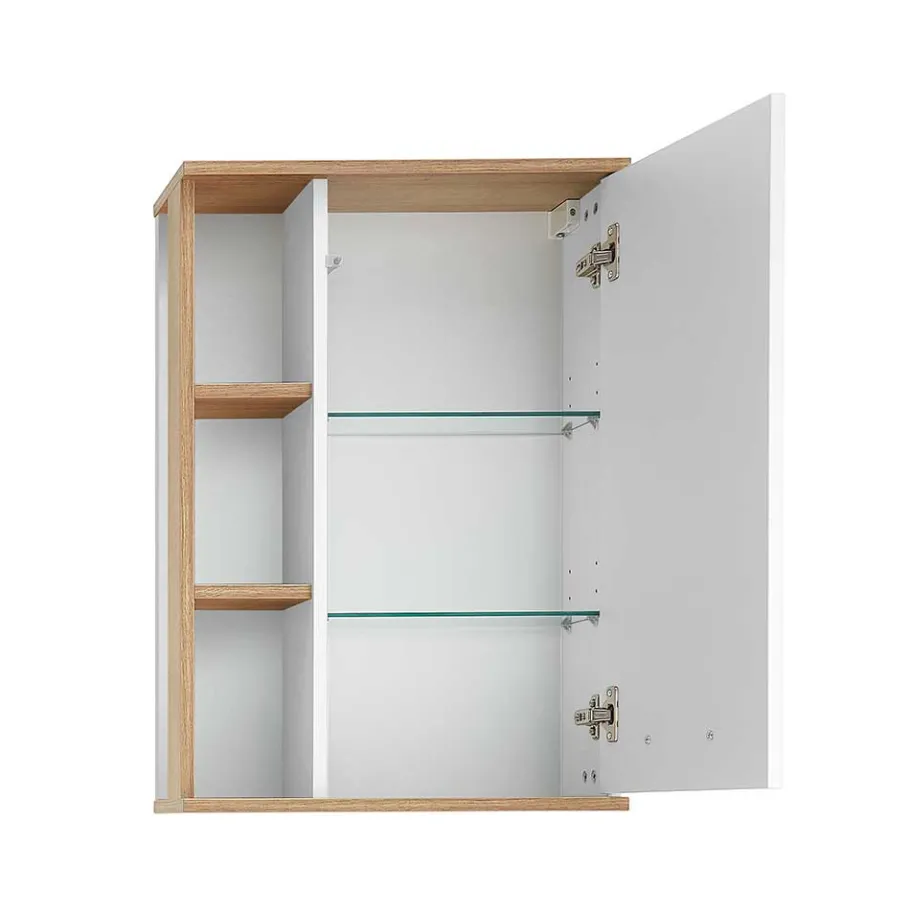 New Wohnen Skandi Badmöbel Set in Weiß - Timur (dreiteilig)