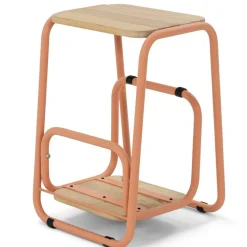 New Wohnen Skandi Beistelltisch mit zwei Ablagen - Elhera