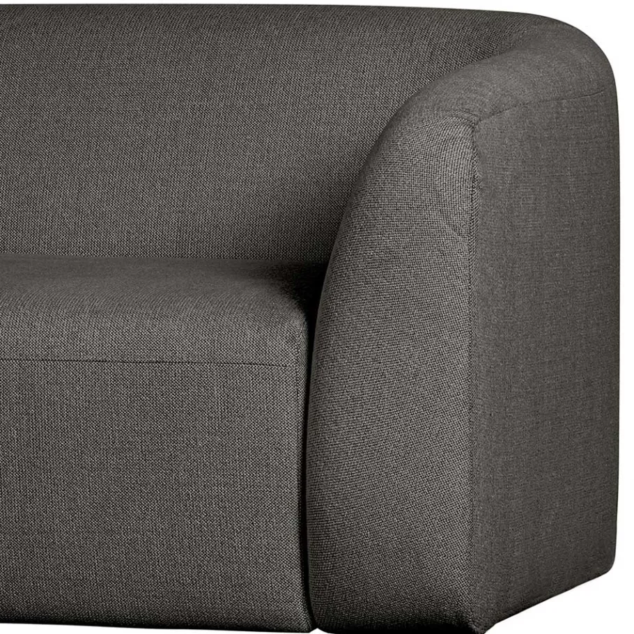 New Wohnen Skandi Chenille Sofa in Schwarzgrau - Prattl