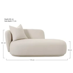Best Wohnen Skandi Design Couch in Cremeweiß - Premuda