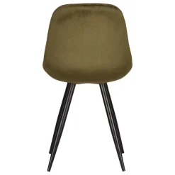 New Wohnen Skandi Design Esstischstuhl in Oliv Grün Samt - Kendo (2er Set)