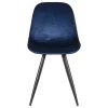 Clearance Wohnen Skandi Design Samtstuhl in Blau - Polar (2er Set)