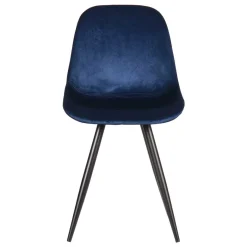 Clearance Wohnen Skandi Design Samtstuhl in Blau - Polar (2er Set)