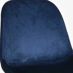 Clearance Wohnen Skandi Design Samtstuhl in Blau - Polar (2er Set)