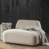 Clearance Wohnen Skandi Designsessel in Beige Strukturstoff - Samuele