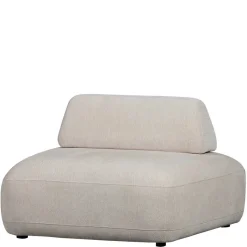 Clearance Wohnen Skandi Designsessel in Beige Strukturstoff - Samuele