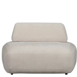 Clearance Wohnen Skandi Designsessel in Beige Strukturstoff - Samuele