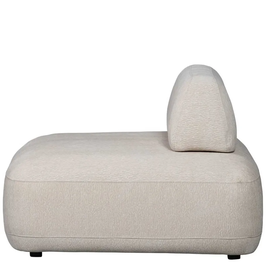 Clearance Wohnen Skandi Designsessel in Beige Strukturstoff - Samuele