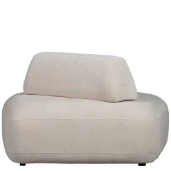Clearance Wohnen Skandi Designsessel in Beige Strukturstoff - Samuele