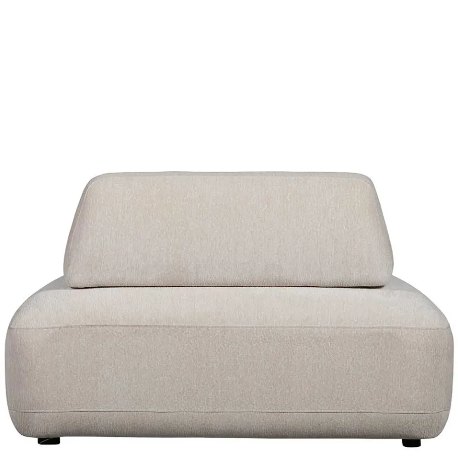 Clearance Wohnen Skandi Designsessel in Beige Strukturstoff - Samuele