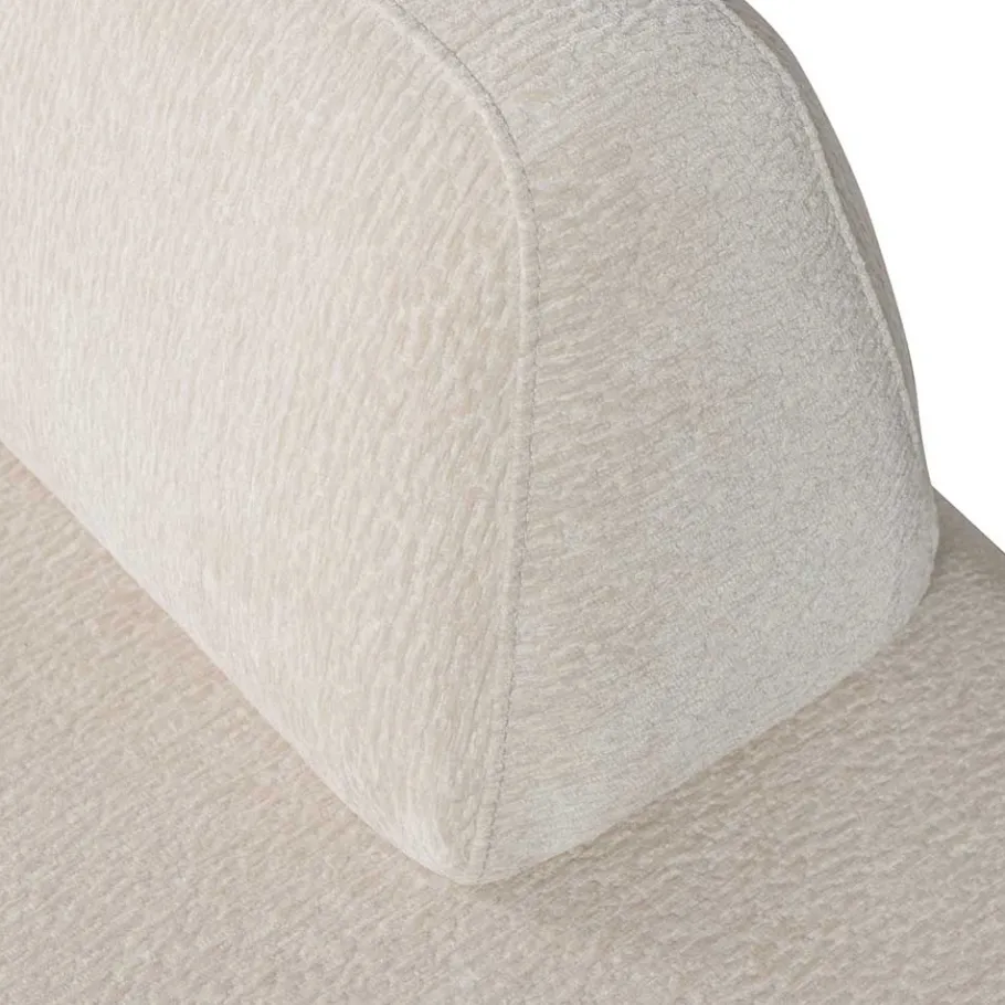 Clearance Wohnen Skandi Designsessel in Beige Strukturstoff - Samuele