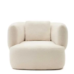 New Wohnen Skandi Designsessel in Offwhite Boucle - Limburg