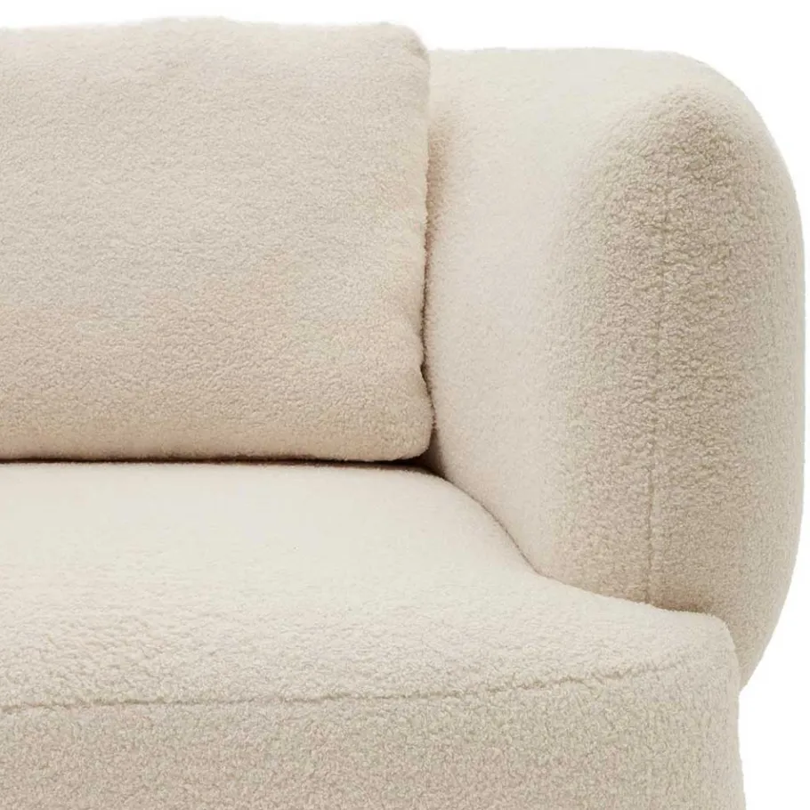 New Wohnen Skandi Designsessel in Offwhite Boucle - Limburg