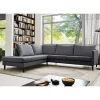 Wohnen Skandi Ecksofa in Anthrazit mit Schwarz - Soltropa
