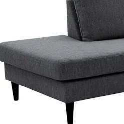 Wohnen Skandi Ecksofa in Anthrazit mit Schwarz - Soltropa