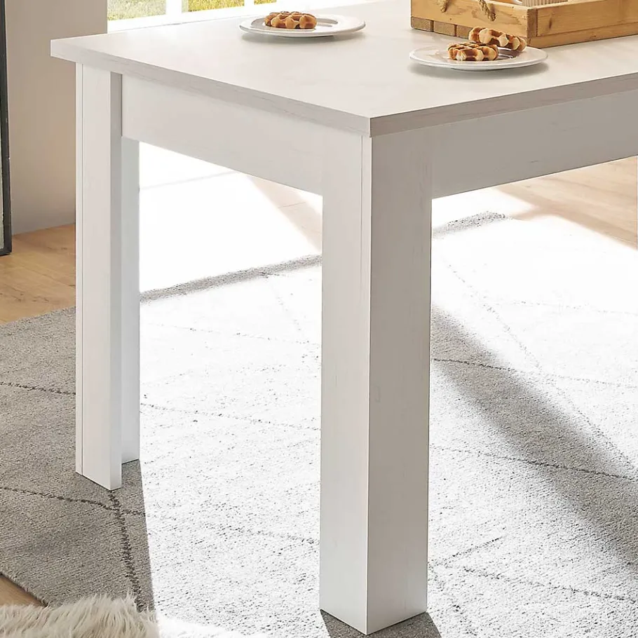Best Wohnen Skandi Esszimmertisch in weißer Holzoptik Pinie - Liancos