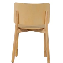 Online Wohnen Skandi Holzstühle in Natur lackiert - Furcia (2er Set)