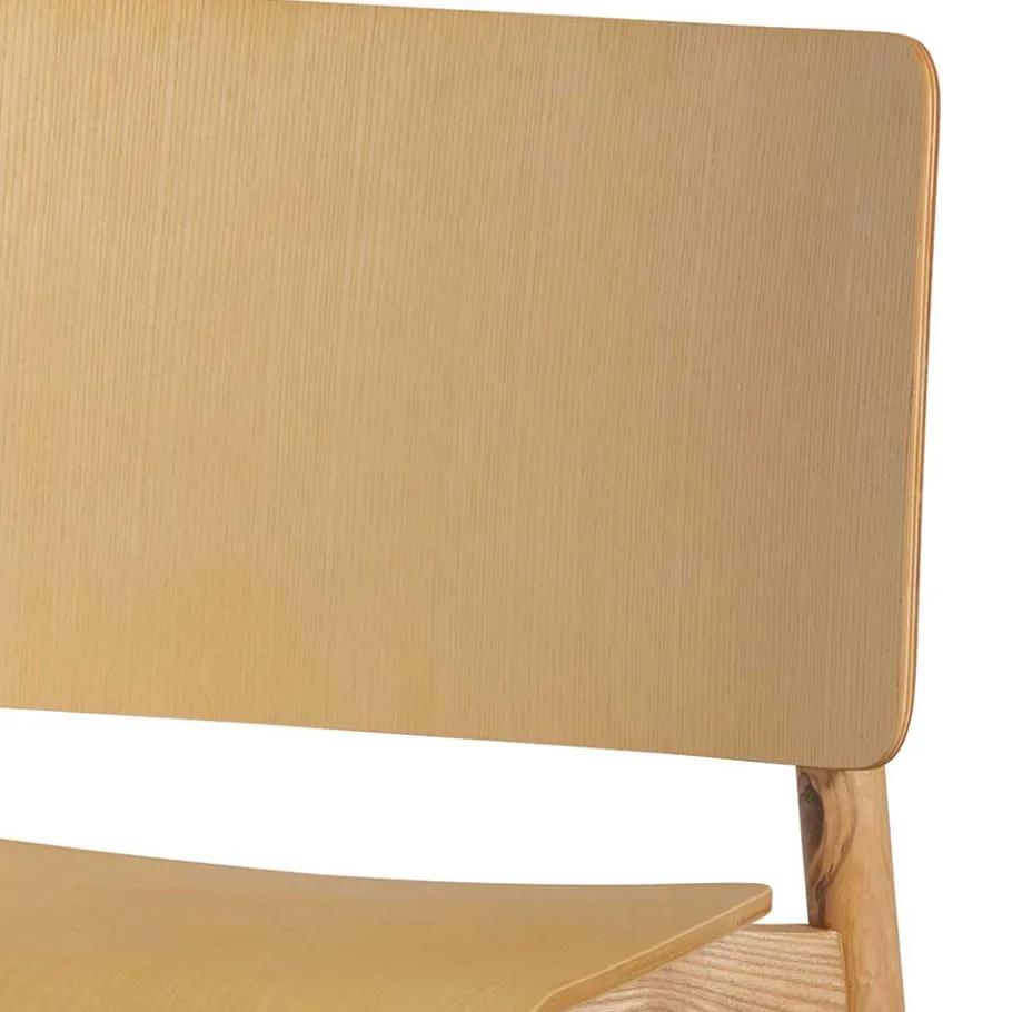 Online Wohnen Skandi Holzstühle in Natur lackiert - Furcia (2er Set)