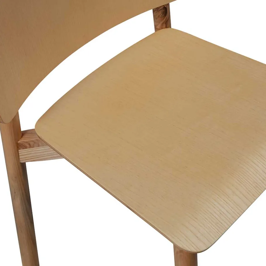 Online Wohnen Skandi Holzstühle in Natur lackiert - Furcia (2er Set)